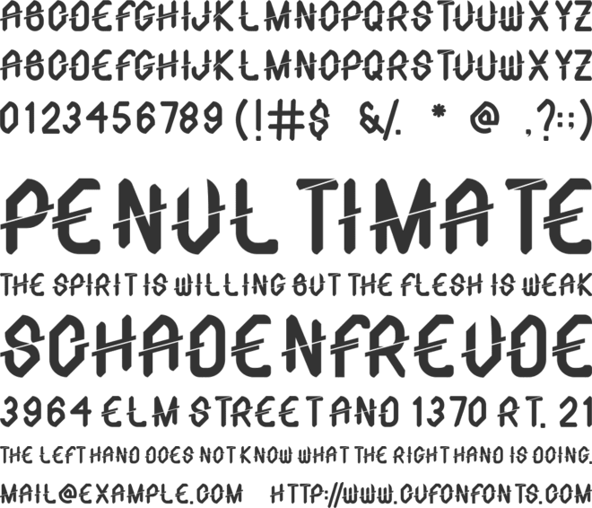DEMITH FONT font preview