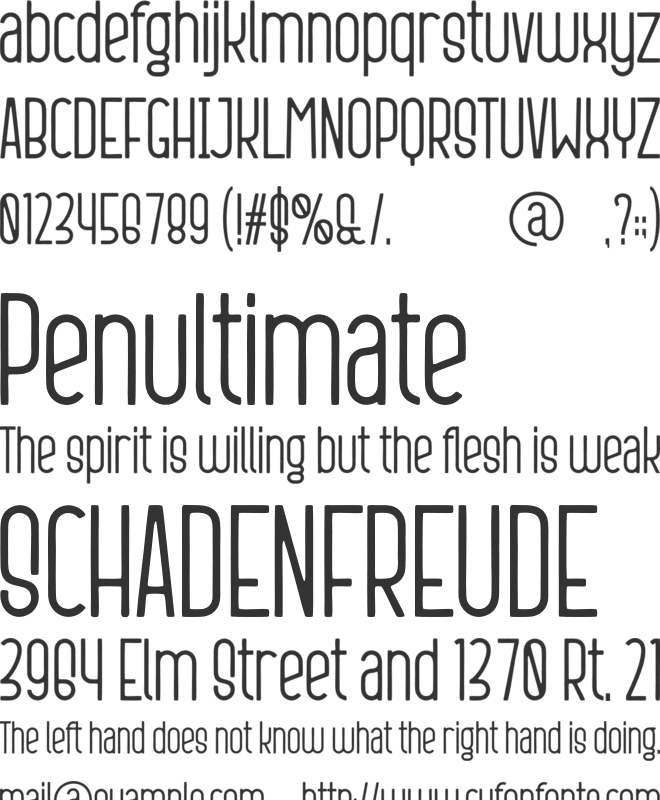 Constan font preview