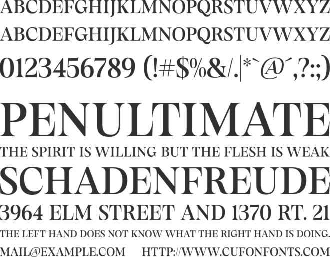 Redval font preview