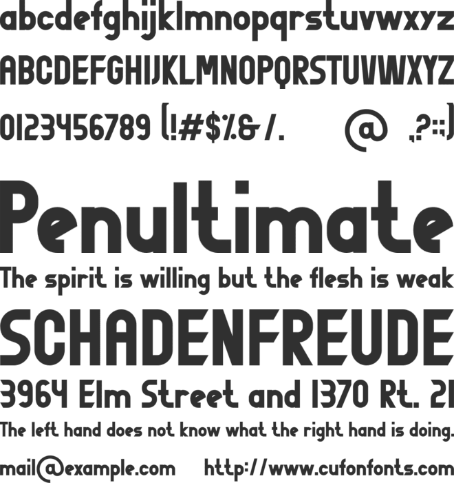 NAHONY font preview