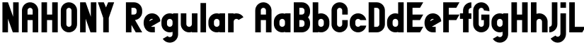 NAHONY Regular font