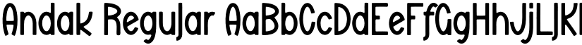 Andak Regular font