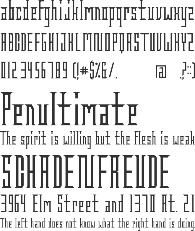 Barcones font preview