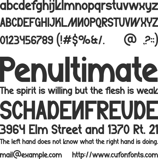 Monkey Kindly font preview