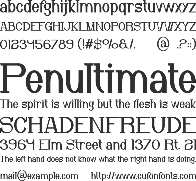 Homestag font preview