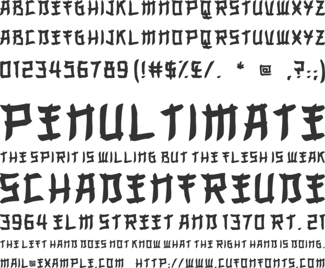 QUERO font preview