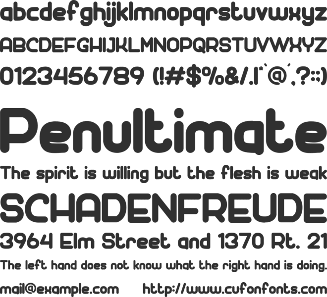 Belvesnut Sans font preview