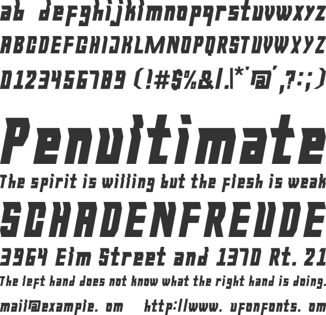 Air Jetpump font preview