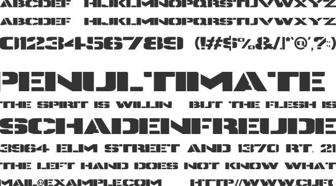Runammox font preview