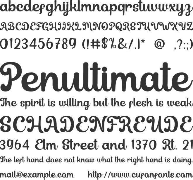 Angelic font preview