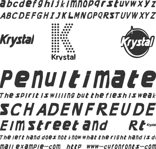 Krystal Sans font preview