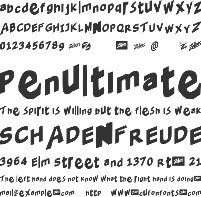 Zellers Sans font preview