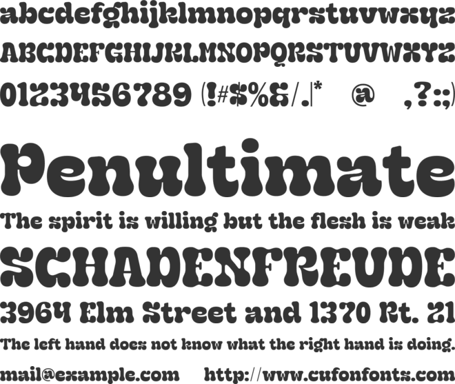 Geska Rolling font preview