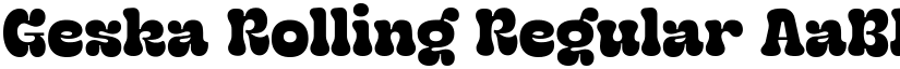 Geska Rolling Regular font