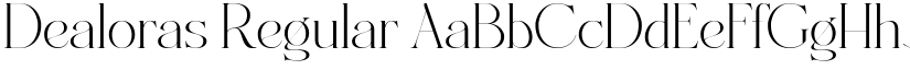 Dealoras Regular font