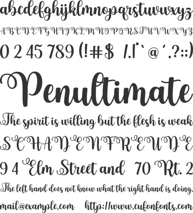 Babyface font preview