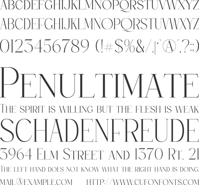 Qelthan font preview