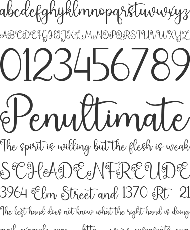 The Starlight font preview