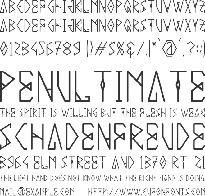 Garked font preview