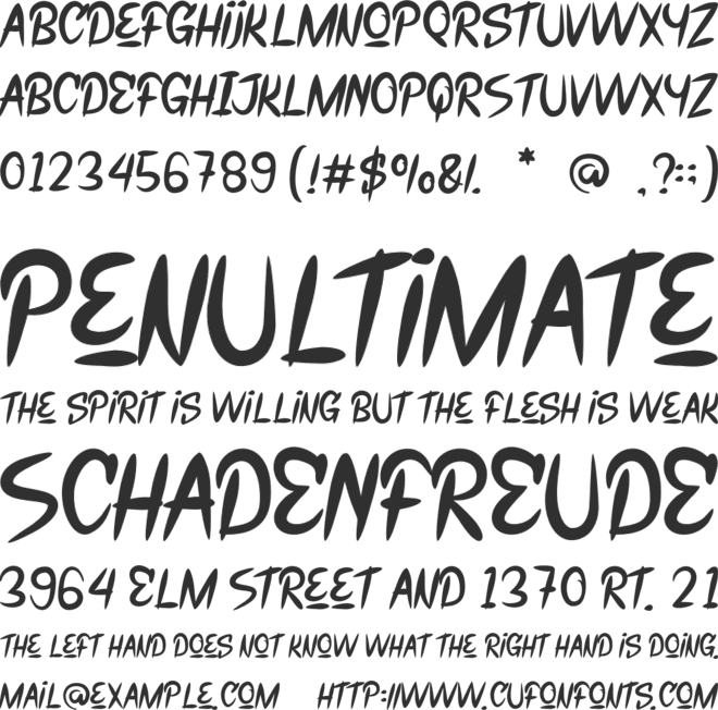 Ghost Died font preview
