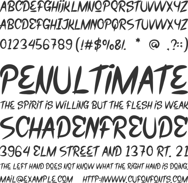 Ghost Died font preview