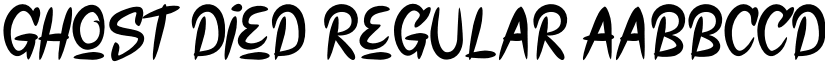 Ghost Died font download