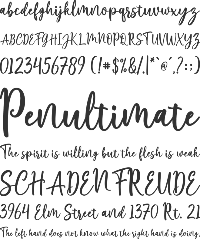 Marliesta font preview