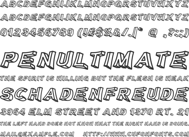 Third Street font preview