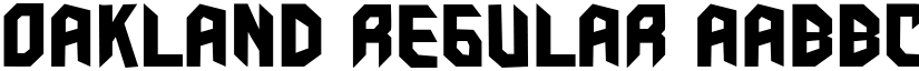Oakland Regular font