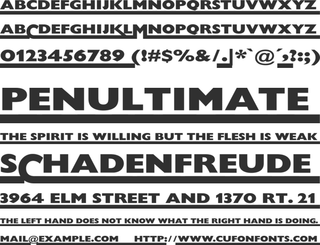 Cinemark font preview