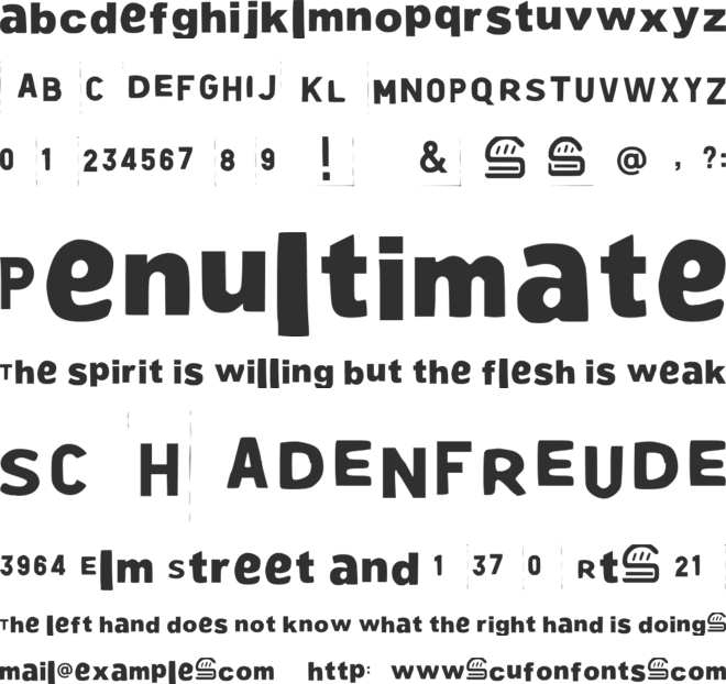Small Slider Sans font preview