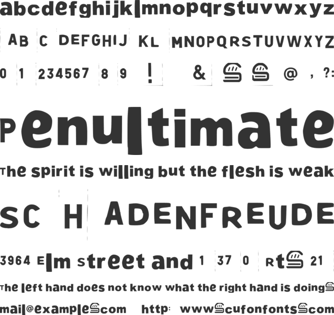 Small Slider Sans font preview