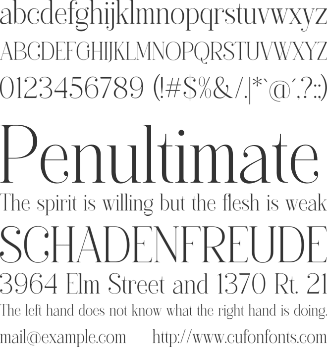 Sanfterd font preview