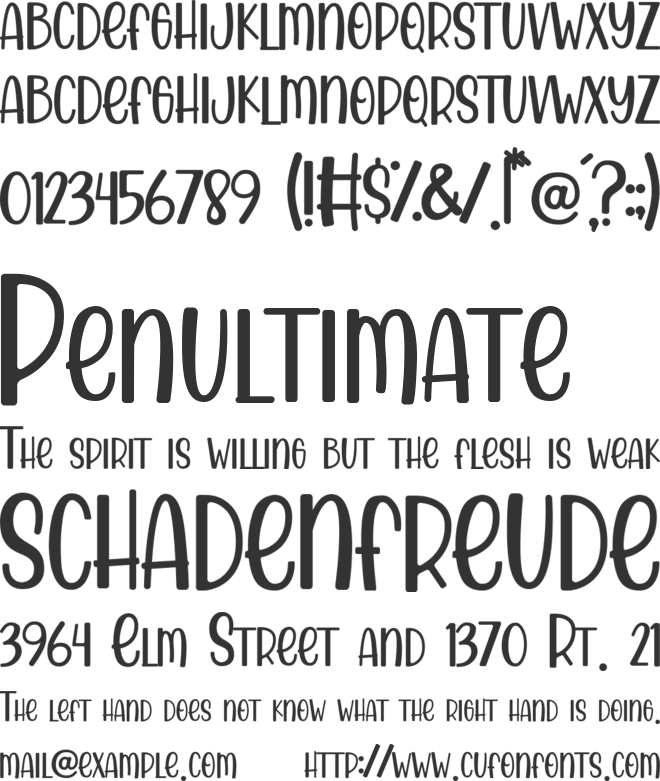 Almond Caramel font preview
