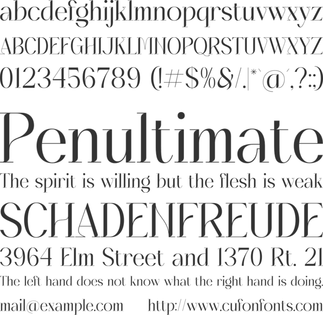 BALORUNE font preview