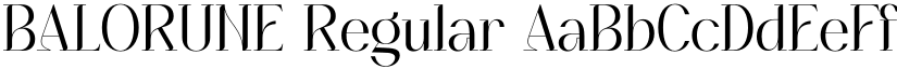 BALORUNE Regular font