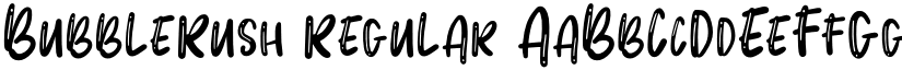 BubbleRush Regular font