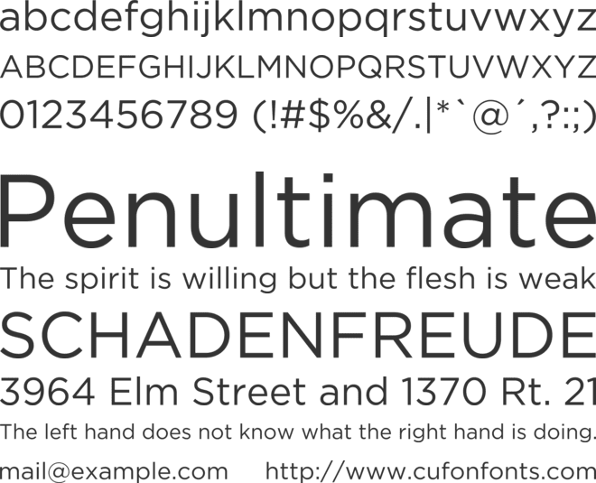 Gotham Book font preview