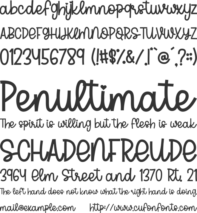 Aloha March font preview