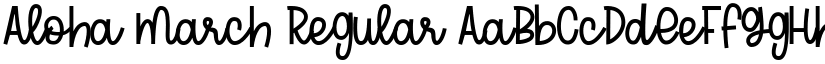 Aloha March Regular font