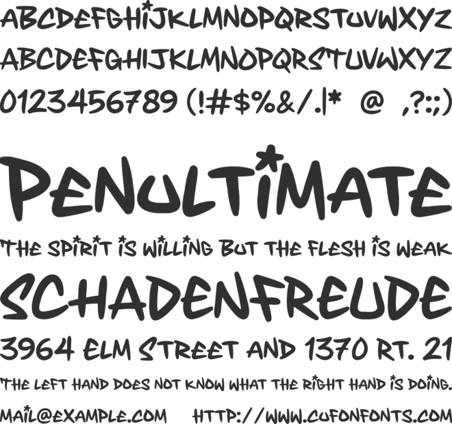 Subway Hunter font preview