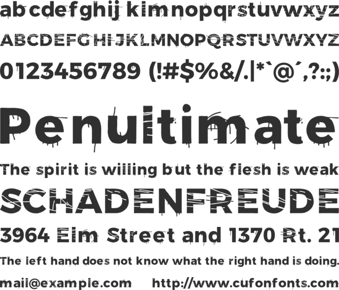 Five Nights At Freddys font preview