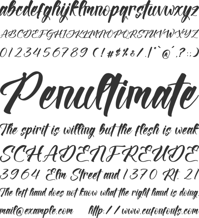 Hensleyton font preview