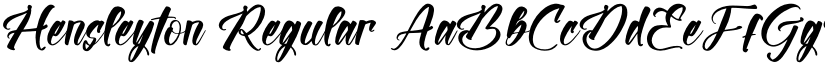 Hensleyton Regular font