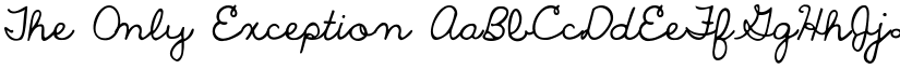 The Only Exception font download
