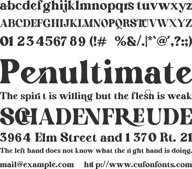 English Island font preview