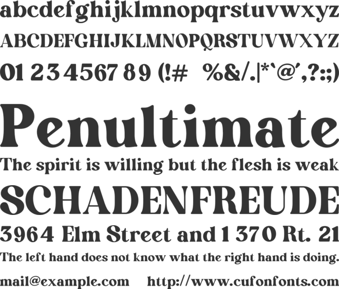 English Island font preview