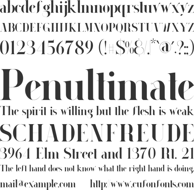 Morgina font preview