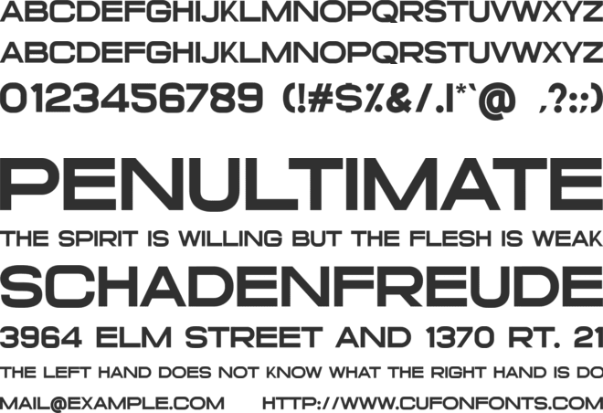 New Style font preview