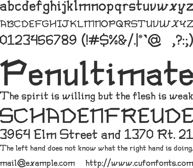 Malesung Sans font preview